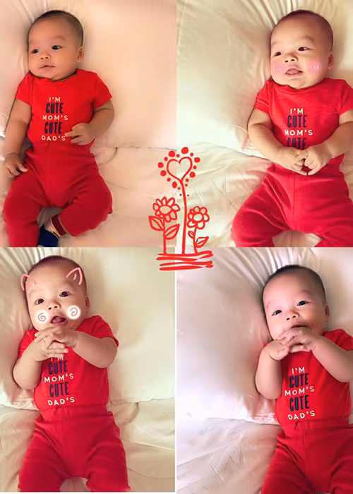 Bé William sở hữu gương mặt bụ bẫm với đôi mắt to tròn đen láy và chân tay tròn lẳn. (Ảnh: FBNV)