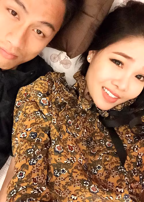 Cặp đôi liên tục dành cho nhau những lời nói ngọt ngào trên trang cá nhân khiến fans của Kỳ Hân ngưỡng mộ. (Ảnh: FBNV)