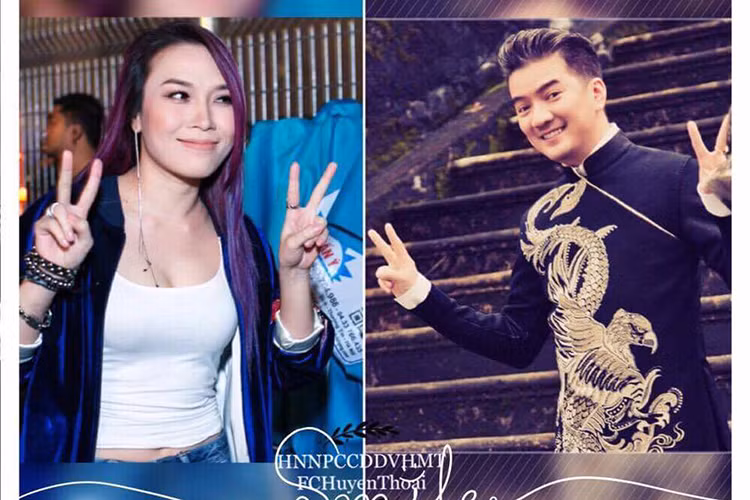 Mỹ Tâm - Đàm Vĩnh Hưng không chỉ là cặp đôi ăn ý trên sân khấu mà còn rất thân thiết ở ngoài đời. (Ảnh: FBNV)