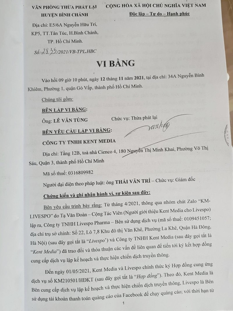 Cty Livespo Pharma bi to su dung dich vu, gay thiet hai: Luat su noi gi?-Hinh-2