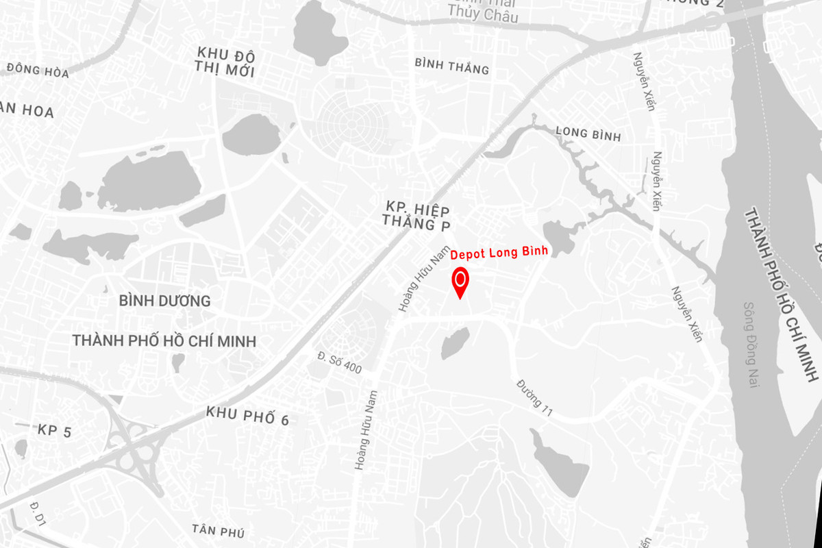 Khu vực đặt depot Long Bình ở TP Thủ Đức (TPHCM).