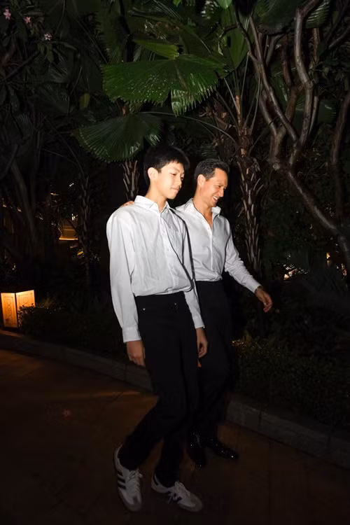 Subeo nay đã cao lớn gần bằng cha dượng Kim Lý.