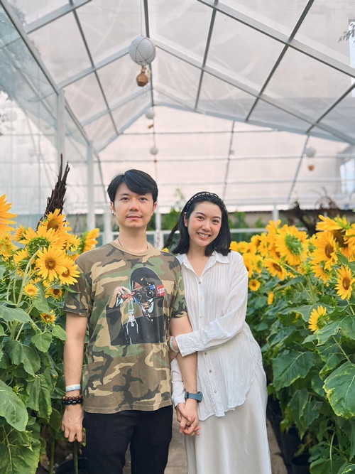Thúy Vân kết hôn vào tháng 7/2020. Chồng nàng hậu tên Nhật Vũ, là cháu ngoại của Giáo sư Hoàng Minh Giám. Ảnh: FBNV.