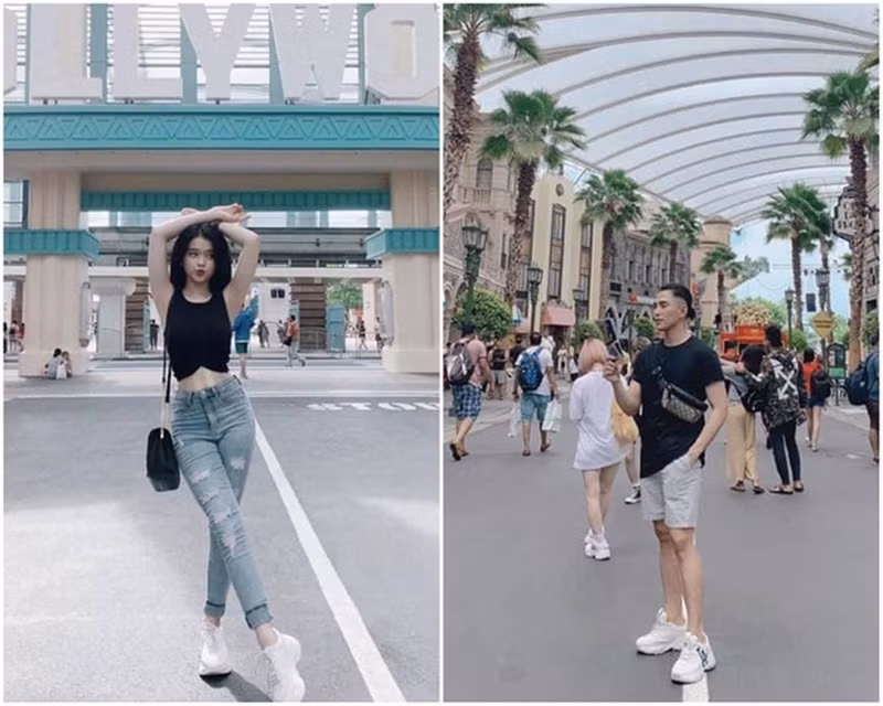 Năm 2019, Will và Linh Ka bị soi cùng chụp ảnh tại một địa điểm ở Singapore và đi giày đôi. Ảnh: Znews.