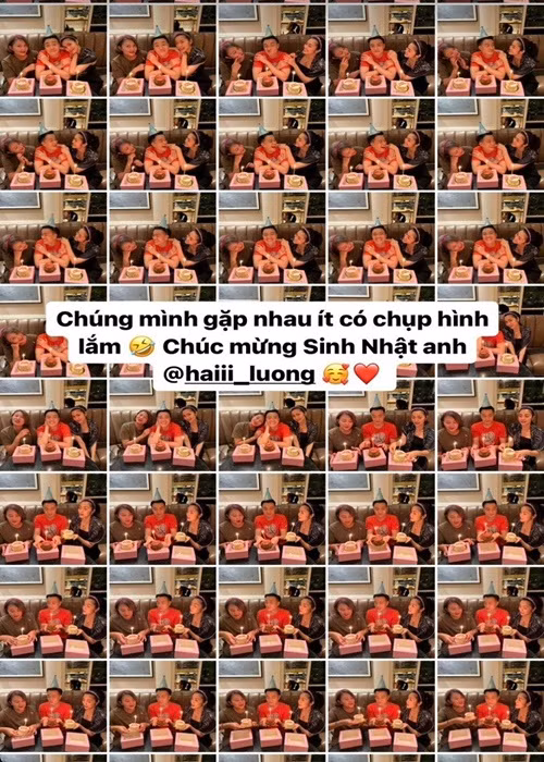 Tăng Thanh Hà chia sẻ, lần nào gặp Lương Mạnh Hải và bạn bè, cô cũng vui quên lối về. Ảnh: FBNV.