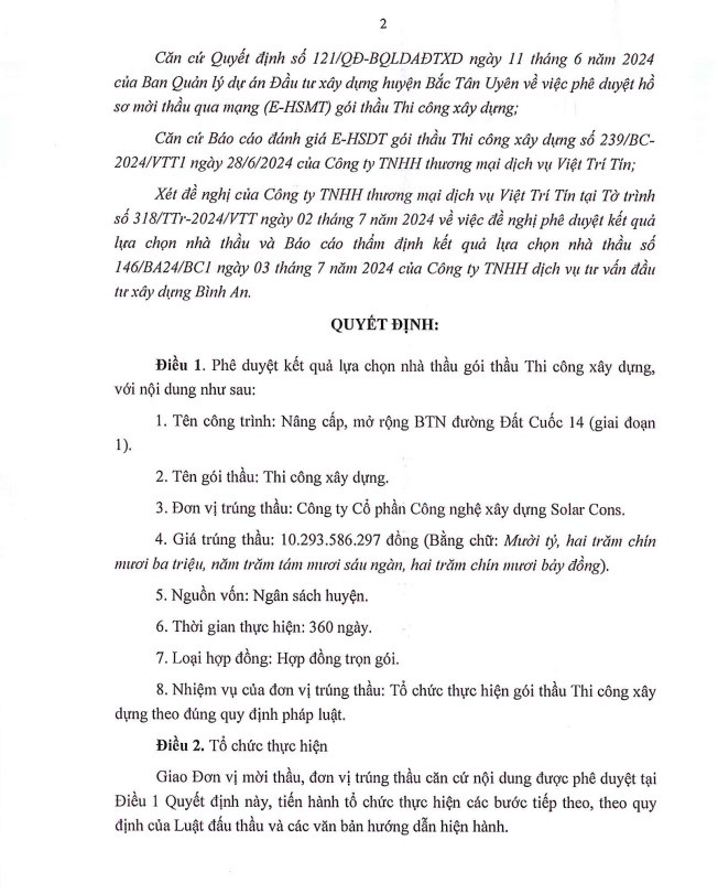 Bình Dương: Công ty Solar Cons trúng gói thầu thi công đường Đất Cuốc 14 - Hình 2 Binh Duong: Cong ty Solar Cons trung goi thau thi cong duong Dat Cuoc 14-Hinh-2