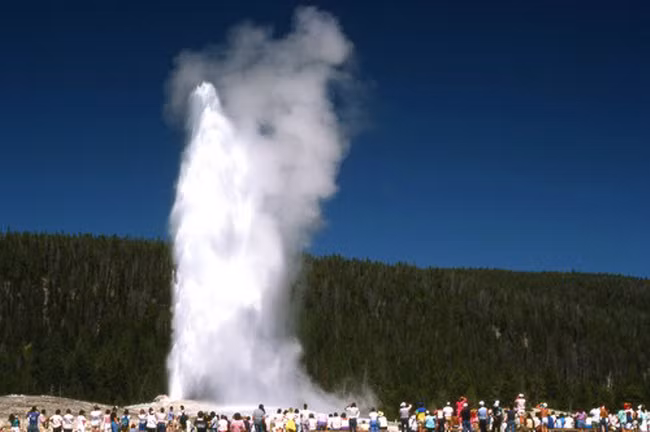 Old Faithful là một trong số hàng nghìn mạch nước phun trong vườn quốc gia Yellowstone, Mỹ. Nó là mạch nước phun đầu tiên được đặt tên trong vườn quốc gia này vào năm 1870. Tần suất phun trào của mạch nước này là 63 phút/lần.