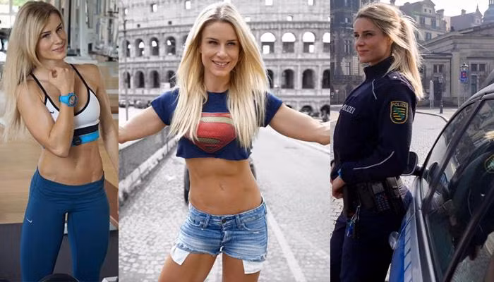 Ngan ngo nhan sac nu canh sat xinh dep nhat nuoc Duc