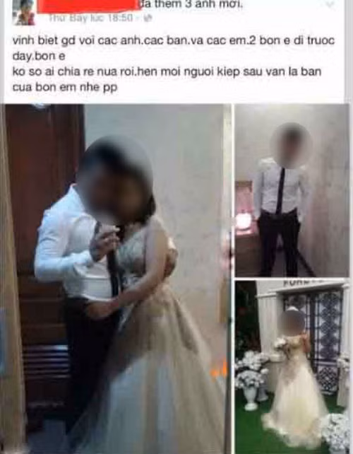 Bị ngăn cấm, "cô dâu chú rể" tự sát trong bộ đồ cưới.
