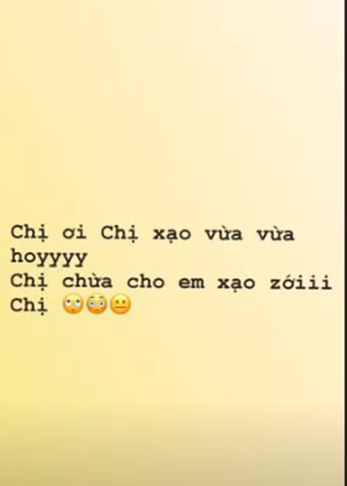 Bị Vũ Thu Phương chỉ trích, Ngọc Trinh đáp trả. Trên trang cá nhân, Ngọc Trinh viết: "Chị ơi, chị xạo vừa vừa thôi. Chị chừa cho em xạo với chị".