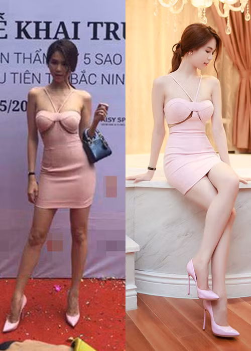 Một số người cho rằng có thể do góc chụp xấu nên nhan sắc của Ngọc Trinh mới thê thảm đến như vậy. Ảnh: Khám phá