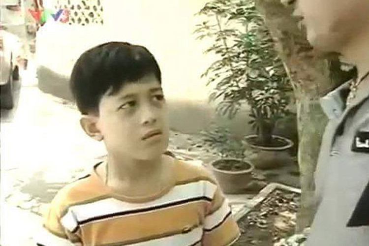 Hình ảnh Quang Anh trong một bộ phim khi anh còn nhỏ.