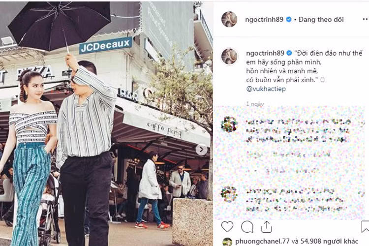 Giữa ồn ào, Ngọc Trinh được những người thân thiết lên tiếng bênh vực như Vũ Khắc Tiệp, Quách Ngọc Ngoan, Ngọc Bích - chị gái của Ngọc Trinh.