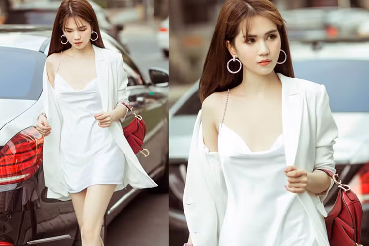 "Em về điểm phấn tô son lại, ngạo với nhân gian một nụ cười", "nữ hoàng nội y" chú thích cho một bức ảnh chụp tại Cannes.