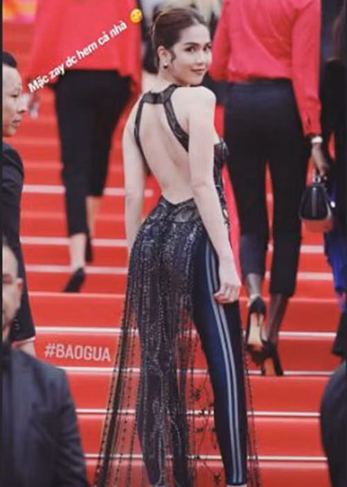 Phan ung bat ngo cua Ngoc Trinh khi bi che anh du Cannes 2019