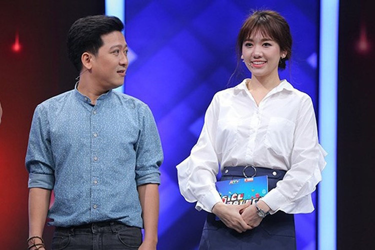 Vợ chồng Trấn Thành và Hari Won cũng là những nghệ sĩ bị Trường Giang tiết lộ nhiều chuyện đời tư. Ảnh: Lao động