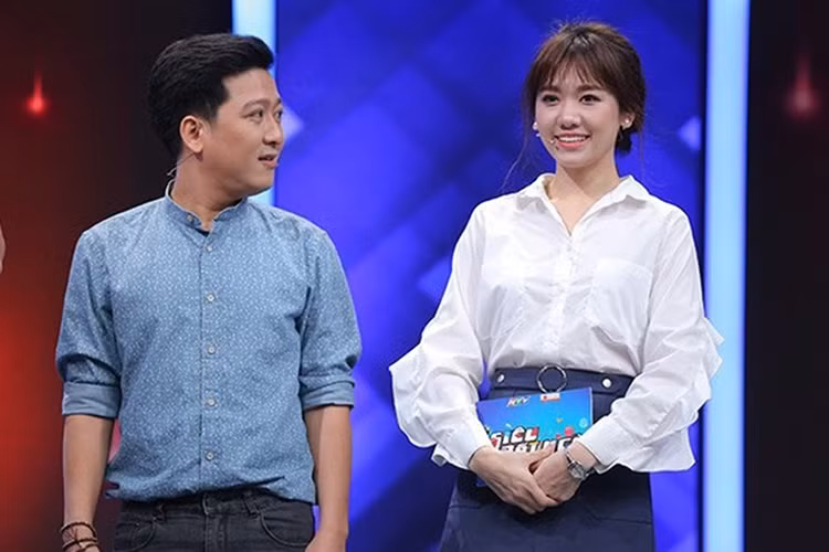 Vợ chồng Trấn Thành và Hari Won cũng là những nghệ sĩ bị Trường Giang tiết lộ nhiều chuyện đời tư. Ảnh: Lao động