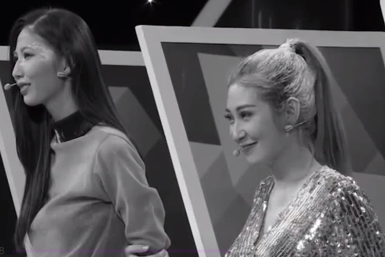 Khán giả cũng khó chịu thay cho Khổng Tú Quỳnh khi trên sóng truyền hình, Trường Giang liên tục nhấn mạnh Khổng Tú Quỳnh độc thân giữa nghi vấn cô và Ngô Kiến Huy chia tay. Ảnh: Zing