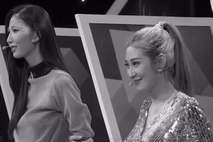 Khán giả cũng khó chịu thay cho Khổng Tú Quỳnh khi trên sóng truyền hình, Trường Giang liên tục nhấn mạnh Khổng Tú Quỳnh độc thân giữa nghi vấn cô và Ngô Kiến Huy chia tay. Ảnh: Zing