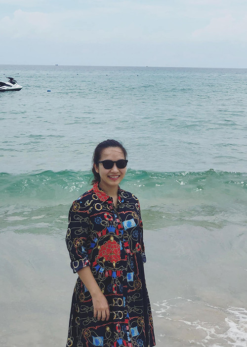 Thụy Vy đang mang thai ở tuần thai kỳ thứ 14.