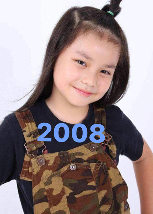 Hình ảnh Trà My đáng yêu năm 8 tuổi.