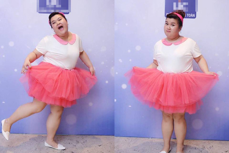 Hình ảnh Ngô Thủy Tiên khi tham gia Bước nhảy ngàn cân cách đây 4 năm.