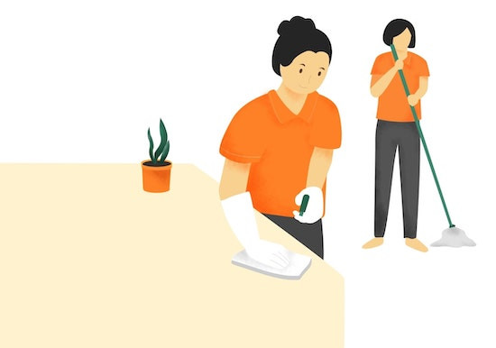 Không chỉ những ngày giáp Tết, đầu năm mới cũng là thời điểm "hái ra tiền" của dịch vụ giúp việc theo giờ. Ảnh minh họa