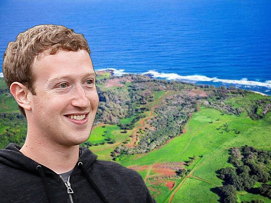 Năm 2014, Zuckerberg mua mảnh đất 286 ha trên đảo Kauai ở Hawaii với mức giá 116 triệu USD. Ảnh: BI