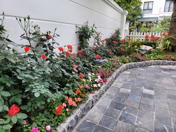 Chiều theo ý vợ, nam ca sĩ còn trang hoàng cho không gian sống thêm nhiều hoa tươi màu sắc rực rỡ.