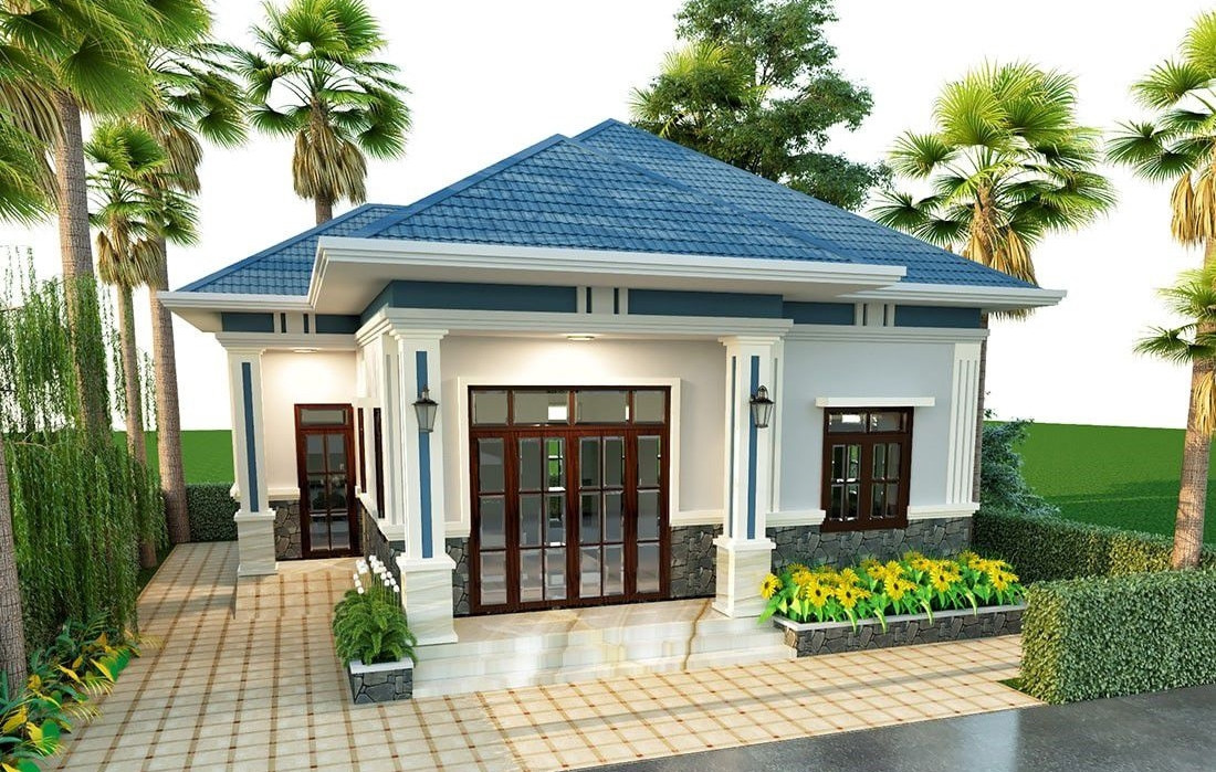 Hiện nay, nhà cấp 4 mái tôn được ưa chuộng bởi tiết kiệm tối đa chi phí, nhiều màu sắc lựa chọn, có thể chống nóng hoặc chống ồn. Ảnh: Musk