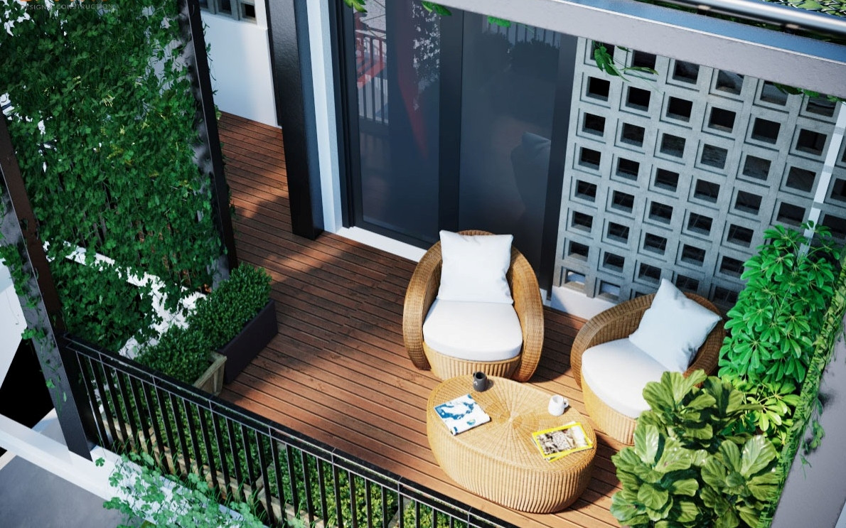 Thay vì tận dụng hết diện tích sàn, các gia đình nên dành không gian cho ban công. Ảnh: Datthu