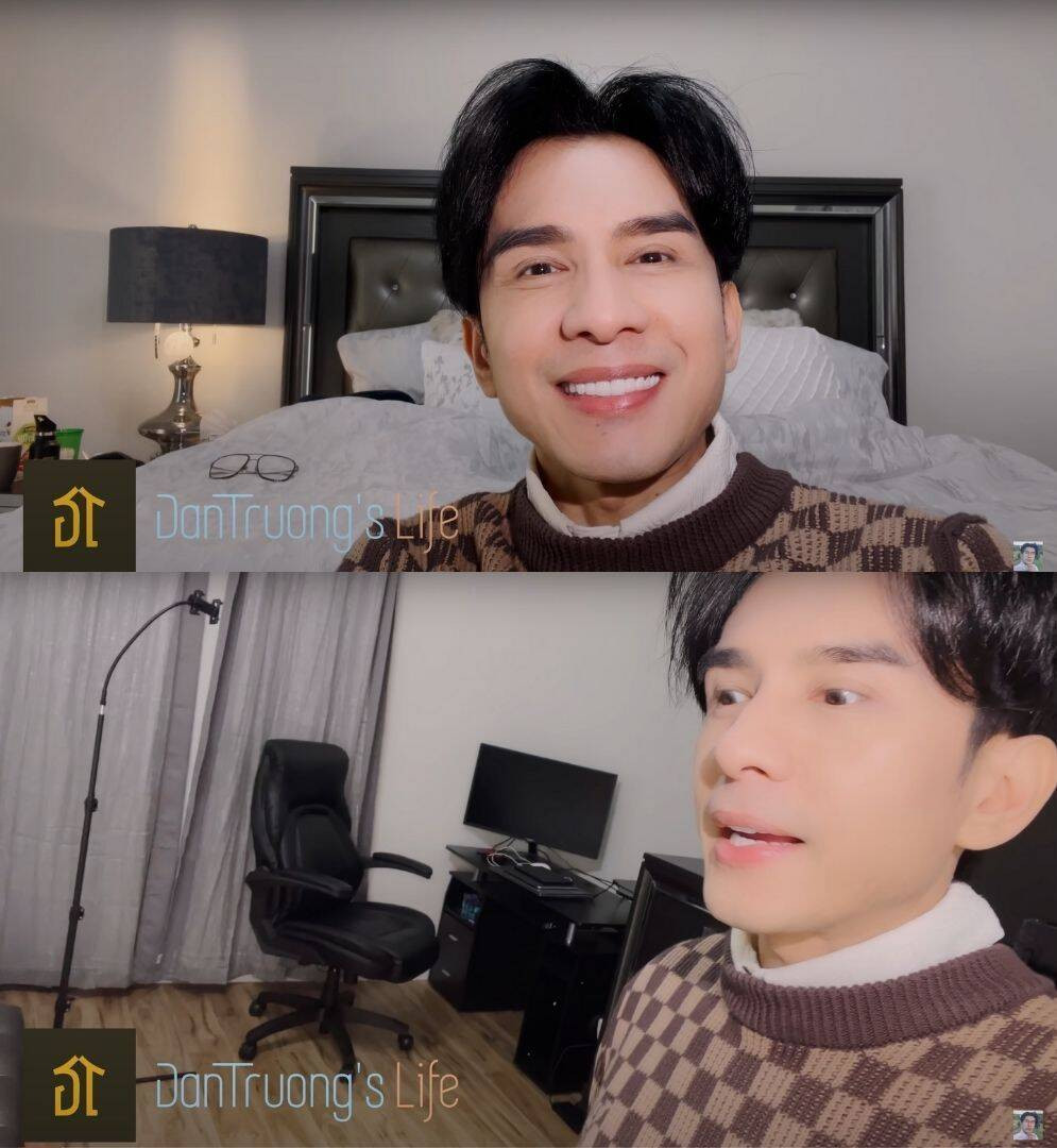 Phòng ngủ hiện đại có cả bàn làm việc. Ảnh chụp màn hình