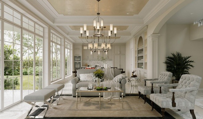 Không gian rộng thoáng, sang trọng, view đẹp và bao quát bởi được lắp nhiều cửa kính.