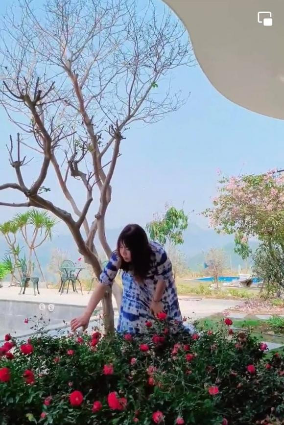 Nhiều người không khỏi xuýt xoa trước không gian bên ngoài biệt thự của Mạnh Trường. 