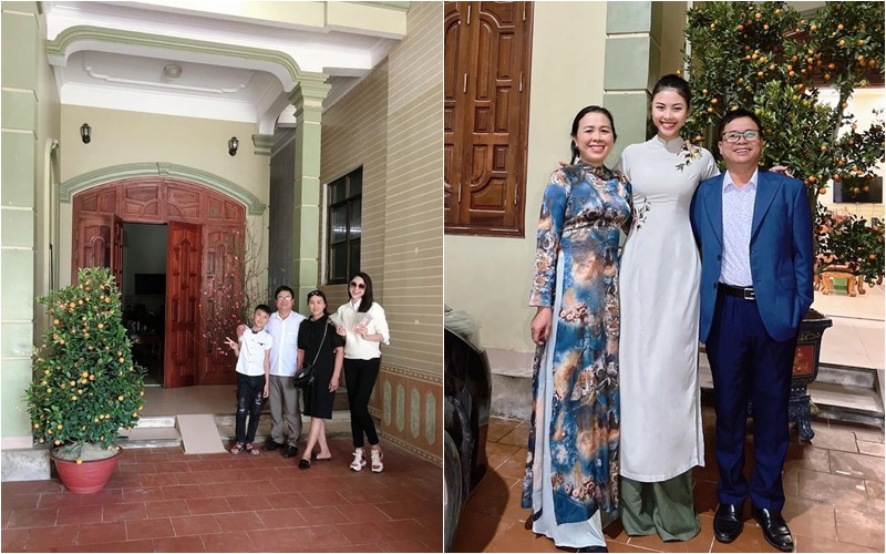 Chị gái Đào Thị Hiền từng nhiều lần chia sẻ hình ảnh cùng gia đình, qua đó hé lộ cơ ngơi bề thế tại quê nhà. Ảnh: FBNV