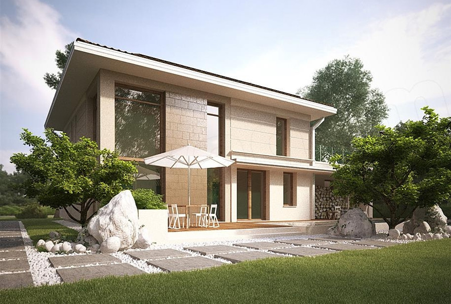 Dù thiết kế 4 phòng ngủ nhưng mẫu nhà cấp 4 mái bằng gác lửng này vẫn gọn gàng, không bị rườm rà và tập trung vào công năng sử dụng. Ảnh: Musk