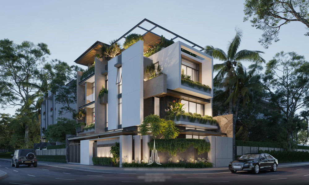 Có thể thấy, căn biệt thự của Ninh Dương Lan Ngọc gồm 4 tầng bề thế bao gồm 1 tầng trệt, 2 lầu và sân thượng.