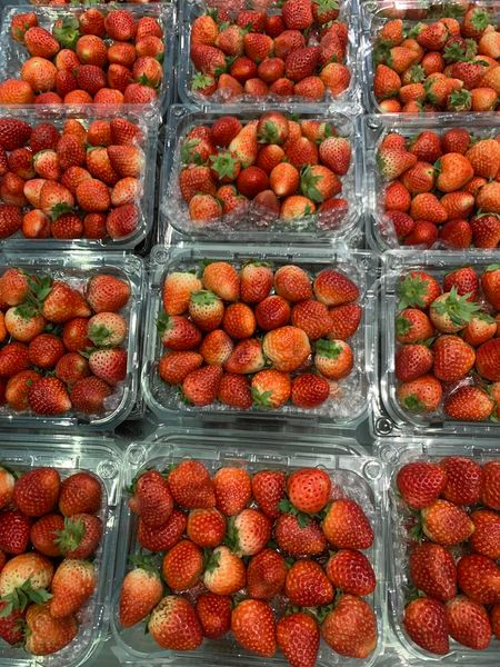 Các tiểu thương cho biết, dâu tây Sơn La hiện đang vào chính vụ nên số lượng khá lớn. Dâu tây được nhiều người ưa thích nên khá hút khách.