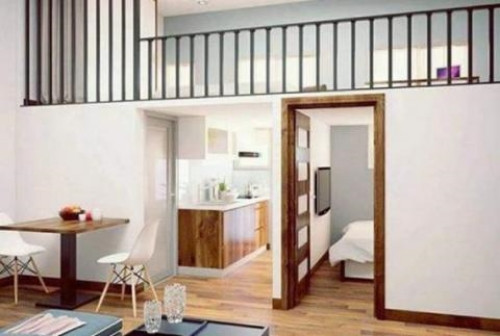 Mẫu nhà cấp 4 gác lửng 2 phòng ngủ đơn giản, phù hợp với số lượng thành viên từ 2 - 4 người. Ảnh: Wedo