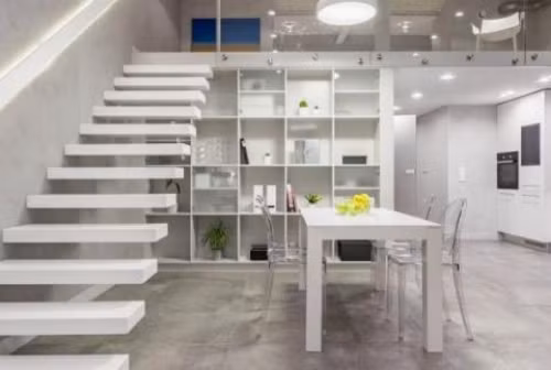  Nhà cấp 4 gác lửng 1 phòng ngủ phù hợp với diện tích 4x12 hoặc 4x16. Phòng ngủ có thể bố trí ở trên gác hoặc ở dưới gác. Ảnh: Duraflex