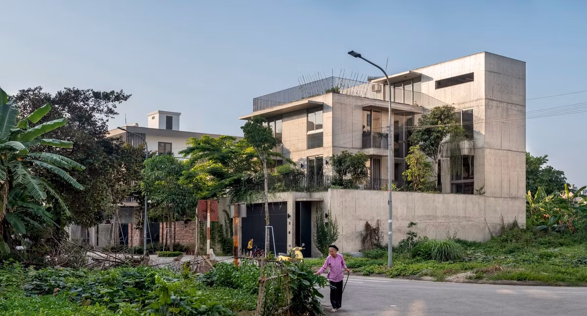 Bắc Giang House là một dự án đặc biệt khi kiến trúc sư thử nghiệm một kết cấu hoàn toàn bằng bê tông. Công trình nằm trong khu đô thị, diện tích đất 14x17 m, mật độ xây dựng 50%.