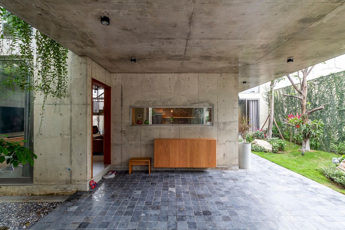 Vẻ đẹp đơn giản mộc mạc của bê tông là điểm nhấn của công trình. Nguồn ảnh: Đức Nguyễn
