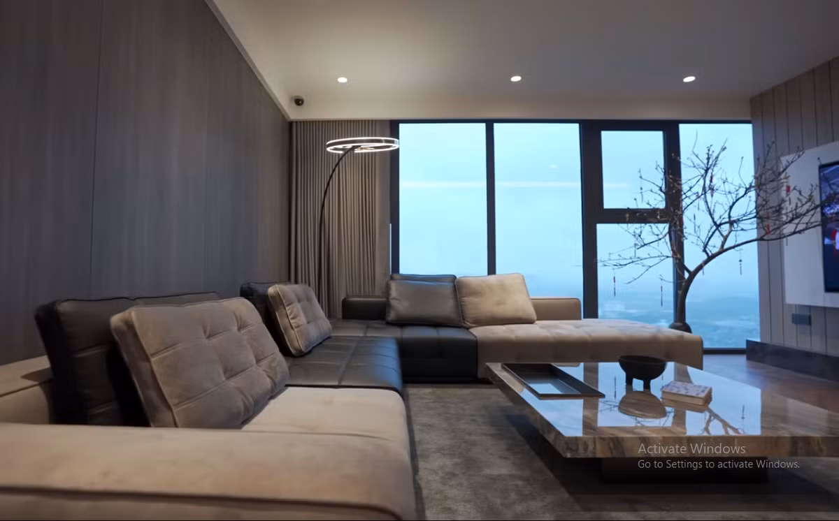 Phòng khách thoáng đãng, tận dụng tối đa khoảng không gian.