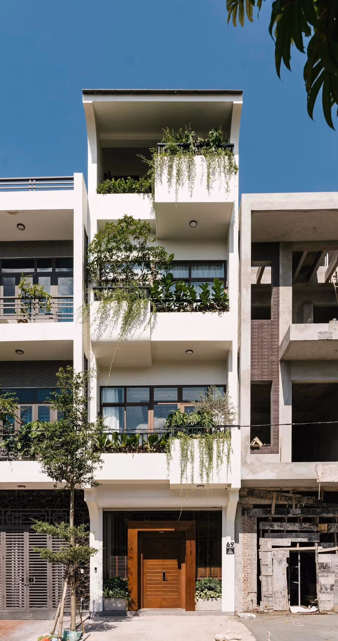 Nhà của Quế Vân tại Bắc Giang nằm ở mặt phố, được xây dựng trên mảnh đất có chiều ngang 5m và chiều dọc 20m.