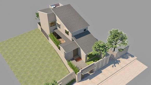 Mới đây, Á hậu Hoàng Thuỳ khiến mọi người xuýt xoa khi khoe loạt ảnh căn biệt thự nhà vườn sắp hoàn thiện tại quê nhà Thanh Hoá.