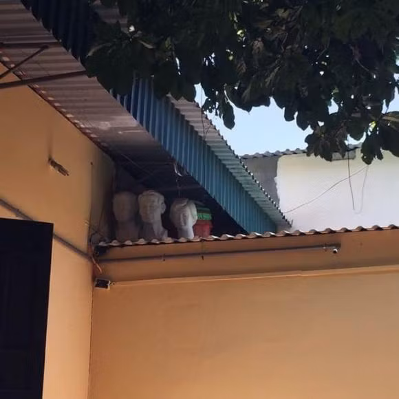 Ngôi nhà ở quê trước đây Hoàng Thùy từng sinh sống.