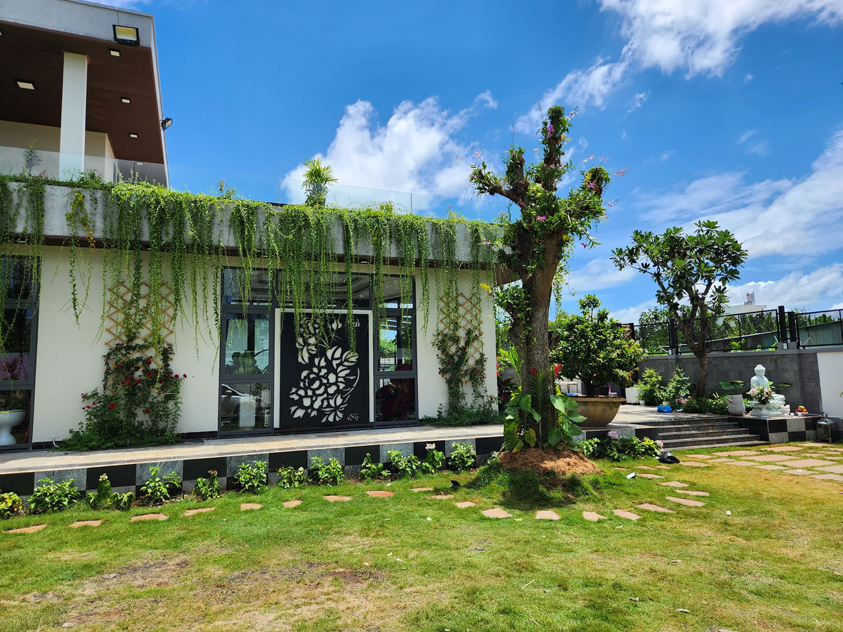 Biệt thự của Quách Thành Danh rộng 1.200 m2 bao gồm khu nhà chính, sân trước và vườn sau. Ảnh: FBNV