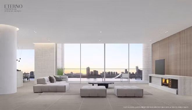 Theo hình ảnh về khu chung cư cao cấp do tờ Etoland cung cấp, các căn biệt thự tại đây thiết kế sang trọng với tầm nhìn ra sông. Ảnh: Etoland