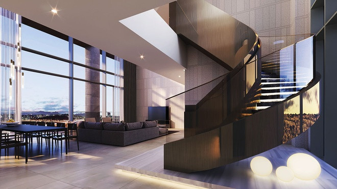 Căn biệt thự của vợ chồng Song Joong Ki sử dụng hệ thống cửa kính lớn giúp đón nắng, gió tối đa. Ảnh: Etoland