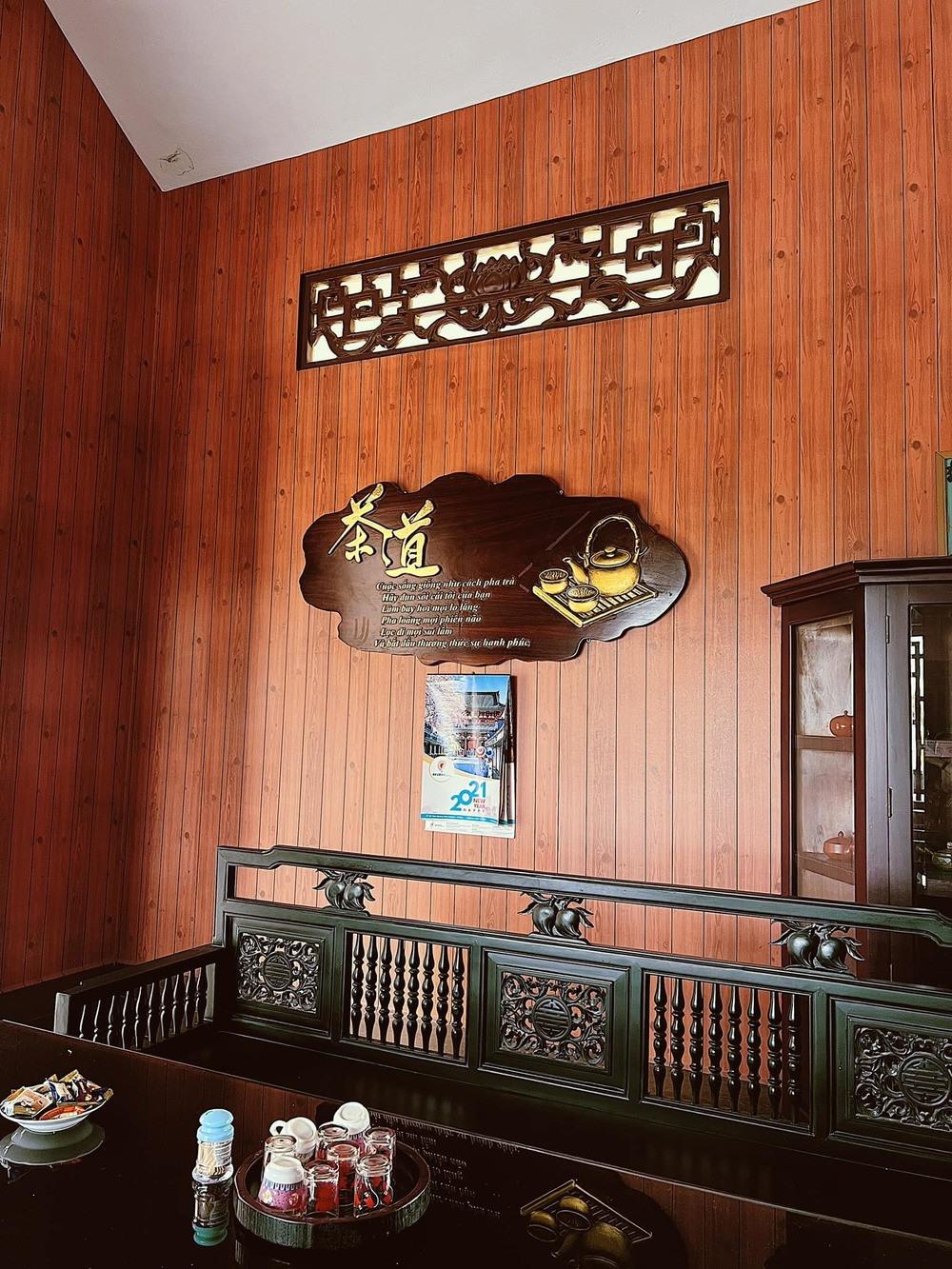 Khu vực đón tiếp khách đến thăm.